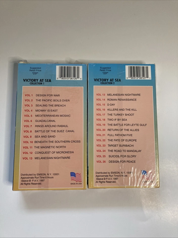 2 Victory At Sea VHS Tapes Collection 1 and 2 Sealed Foto 2 de 2