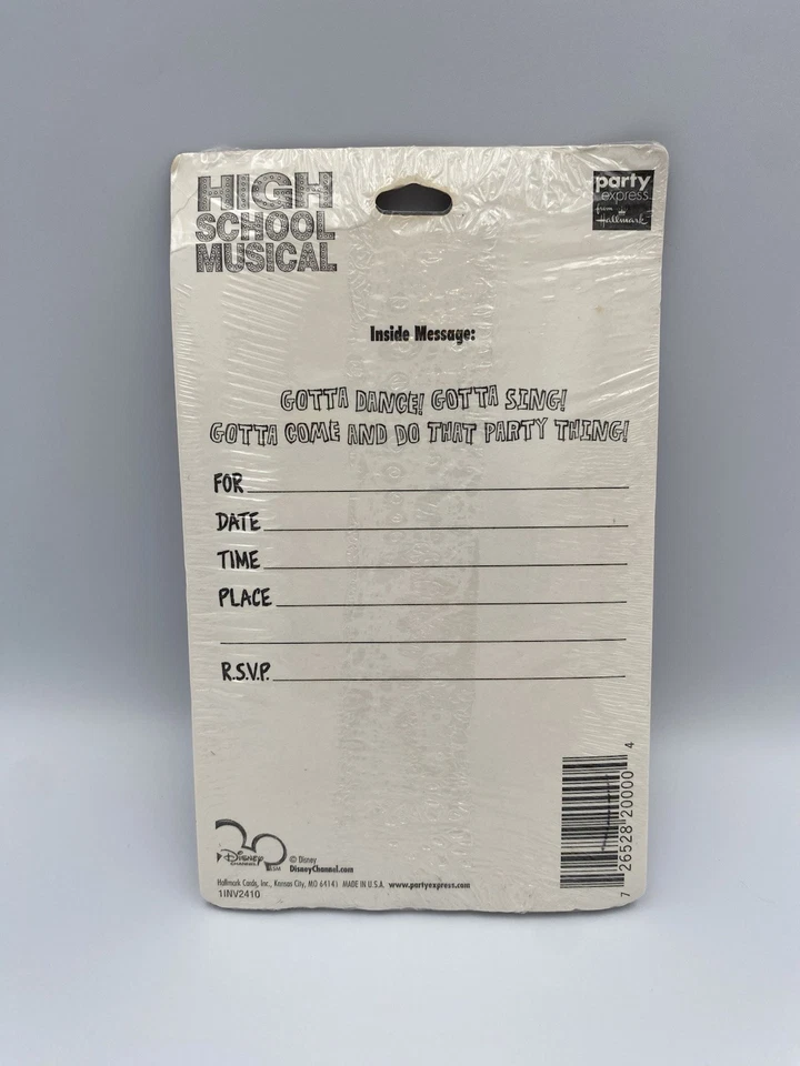 Vintage High School Musical Party Invitations Hallmark 8 Invitations - Image 4 of 4