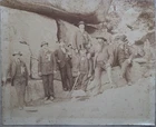 Antique 10"x12"  Civil War Photo by W H Tipton Group of Veterans at Gettysburg