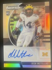 2020 Panini Prizm Draft Picks Josh Metellus #244 Prizm Auto Michigan