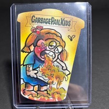 GARBAGE PAIL KIDS LATE TO SCHOOL VALERIE VOMIT TRASH CAN SKETCH CARD Williams
