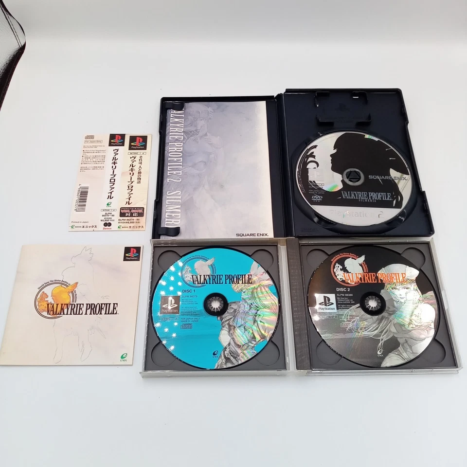 Valkyrie Profile 1 2 PS1 PS2 PlayStation 1 2 Authentic Japanese CIB Complete - Image 4 of 4