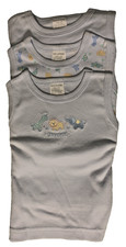 Vintage Cutie Pie Baby Set of 3 Sleeveless shirts 3-6 mo blue zoo animals New