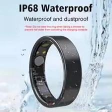 Fitness Smart Ring – Touch Display, Sleep & Calorie Tracker, Waterproof