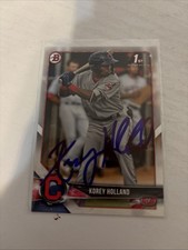 Korey Holland Autographed 2018 Bowman Draft #BD-89