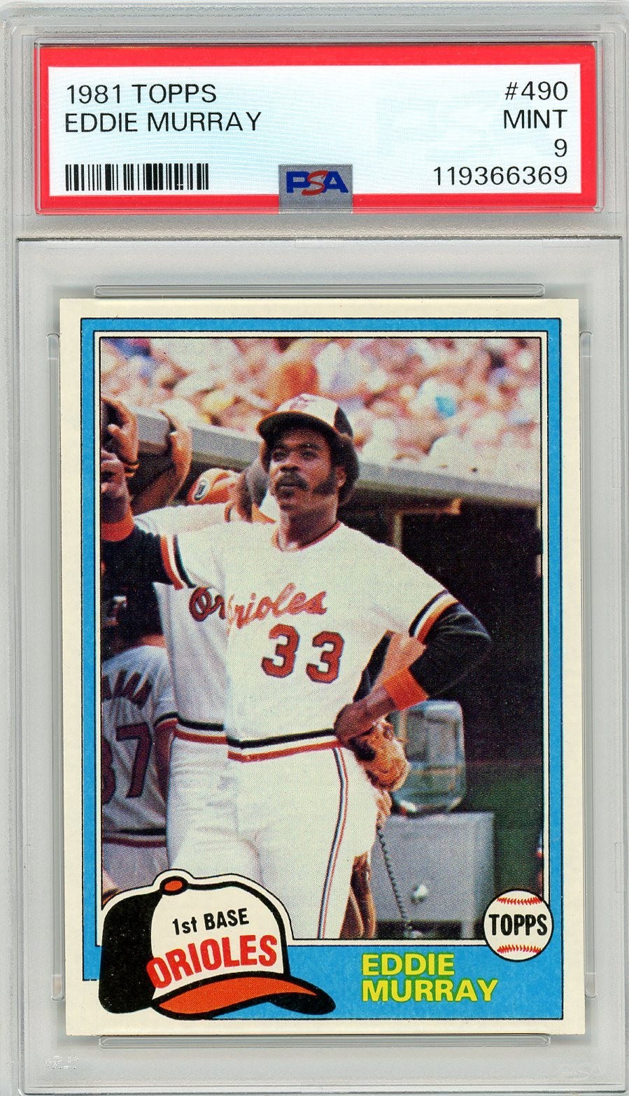 1981 Topps #490 EDDIE MURRAY Orioles HOF PSA 9 MINT | 2nd Year KOOL Collectibles