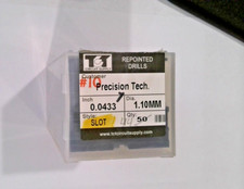 TCT REPOINTED DRILLS SLOT 57 0.0433" DIA 0.343" FLUTE LOT OF 50