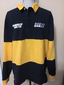 yellow and black rugby shirt