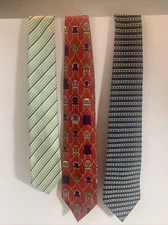Ties Geoffrey Beene Green Lime Strip Tommy Hilfiger Stars Shelby Williams Chairs