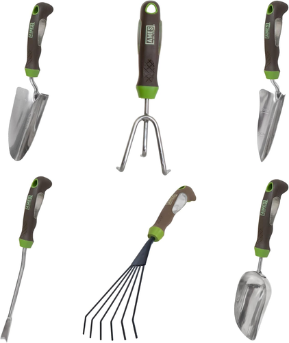 24451009 6-Pc. Ergo Gel Grip Garden Tool Set with Hand Trowel, Weeder, Rake, Tra - Picture 11 of 12