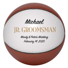 Junior Groomsman Custom Basketball Wedding Gift - Personalized Wedding Favor