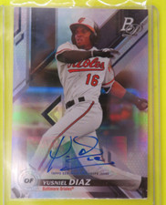 2019 Bowman Platinum Yusniel Diaz Auto Top-23 Los Angeles Dodgers