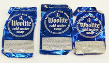 3 Vtg Collectible Prop Decor NOS Woolite Cold Water Soap Packet Foil Not Opened