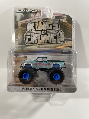 GREENLIGHT KINGS OF CRUNCH CHASE 1990 GMC S-15 PLAYIN FOR KEEPS GREEN MACHINE