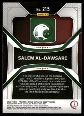 2022 Panini Prizm FIFA World Cup Qatar #215 Salem Al-Dawsari RC | eBay