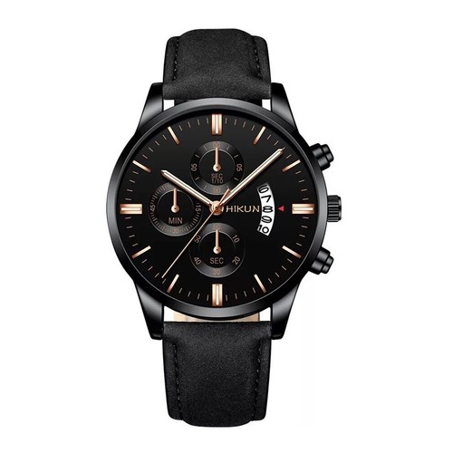 Watch Luxury Bracelet Set Fashion Business Brown A Leather Quartz Wrist Watches - Picture 3 of 6