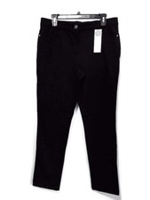 Charter Club Core Pant Black Classic Fit Skinny Leg Elastic Waistband Sze 12 NWT