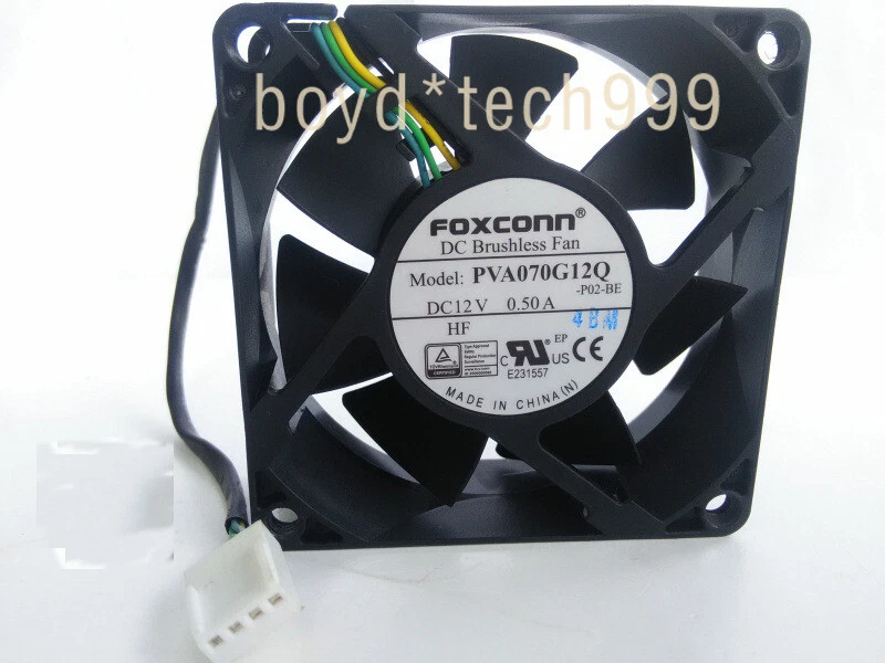 Brushless PWM Kühlventilator PVA070G12Q FOXCONN P13-BE 12V 0,5A 4-Pin 7CM DC