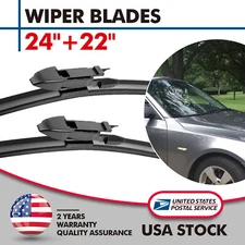 24"+22" Genuine Front Bracketless Windshield Wiper Blades Replacement All Season