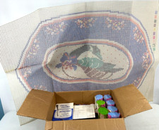 Vintage Mary Maxim Latch Hook RUG KIT Victorian Goose Large Oval 28  X 40  NEW