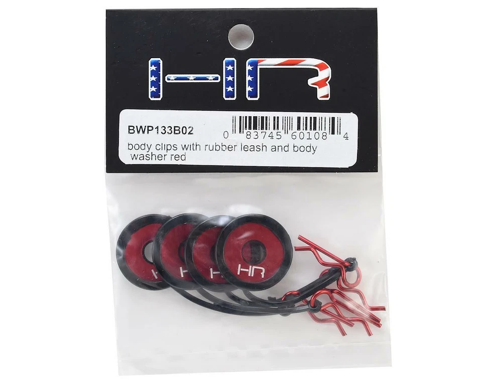 Hot Racing Red Body Washer & Clip Leash Retainer Set [HRABWP133B02] - Image 2 of 2