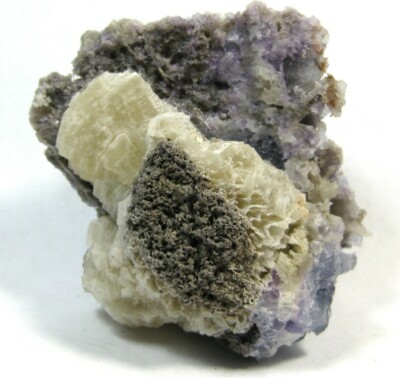 Witherite on Fluorite Minerva #1 Mine, Cave-in-Rock District, Illinois
