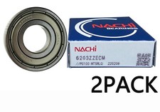 2PACK Qty. 2 6203-ZZE NACHI Brand Shielded Ball Bearings 17x40x12 6203Z