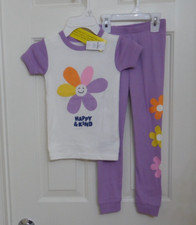 NWT 2pc Baby Gap Purple Happy  Kind Top  Pants Pajamas sz 5t
