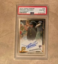 2014 Topps Chrome Gregory Polanco #GP Pittsburgh Pirates PSA 10 Rookie Auto