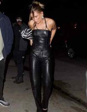 Leather Genuine Lambskin Women's Pant Black Handmade Stylish Casual Party Soft