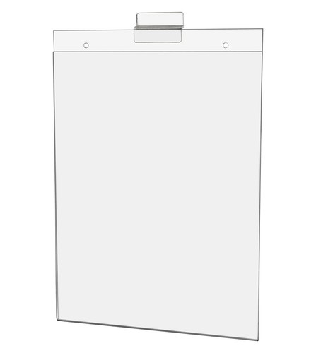 Ad Frame with Slatwall Attachment 8 1/2"W x 11"H Clear Acrylic - Picture 1 of 10