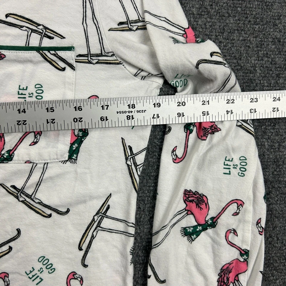 Camisa Life is Good Sleep Mujer Pequeña Abotonada Flamencos 100% Algodón Adultos Foto 4 de 4