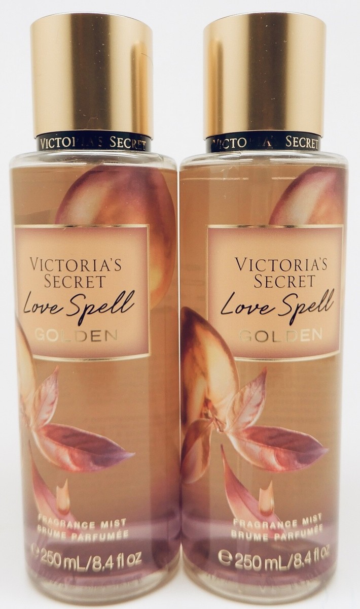 2 VICTORIA'S SECRET LOVE SPELL GOLDEN FRAGRANCE MIST BRUME