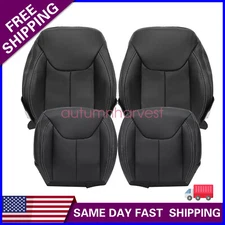 Driver / Passenger Bottom / Top Leather Seat Cover For 2013-2017 Jeep Wrangler