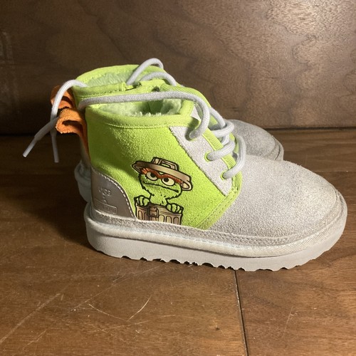 UGG x Oscar The Grouch Neumel II 1147230T Grey Size 11 Toddler Pre School - Picture 4 of 14