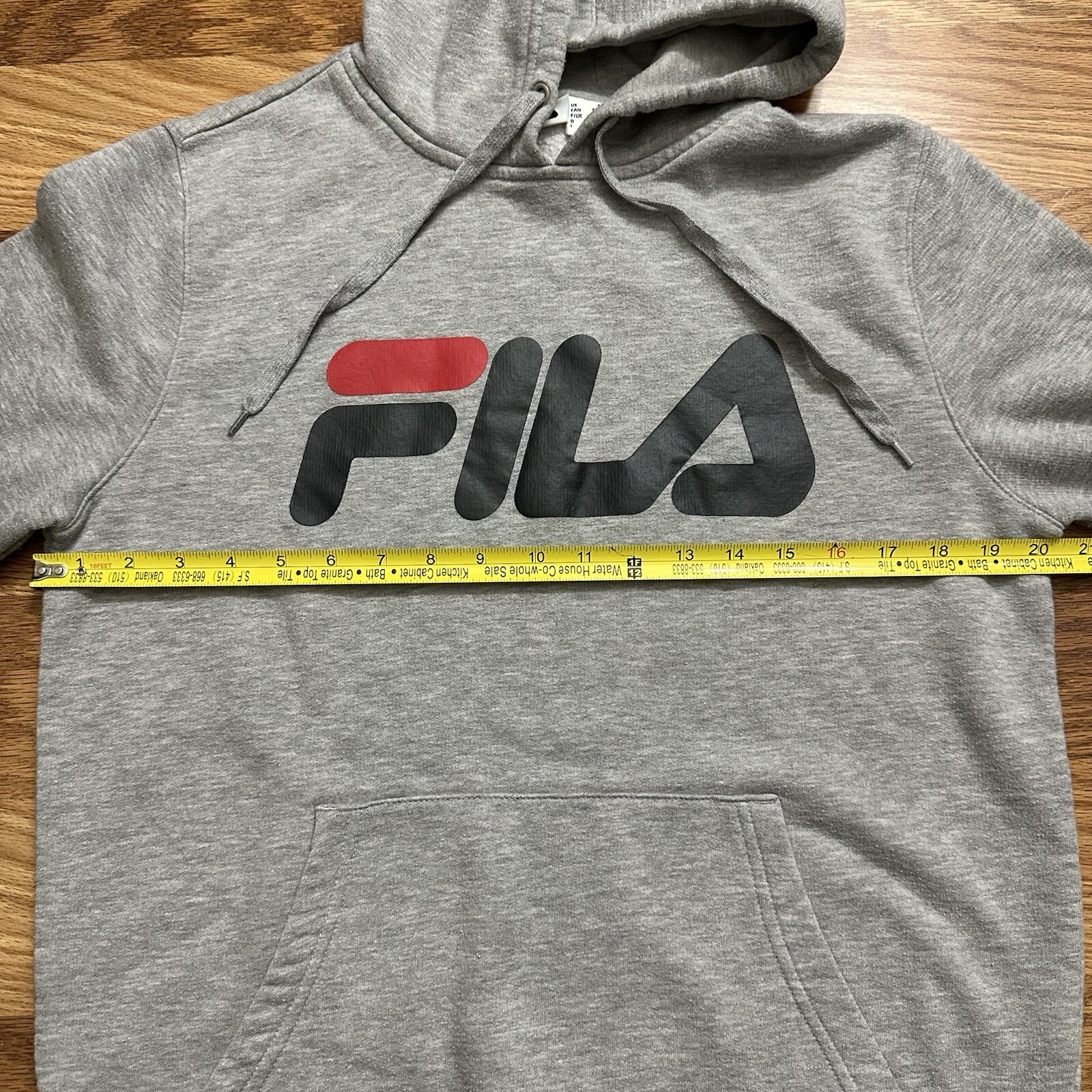 FILA Maglione Pullover Uomo Grigio con Cappuccio Tg Piccola Moda Sport Atletico
