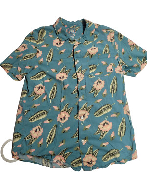 RVCA LUKE PELLETIER SPECIAL EDITION Mens Shirt Medium Hawaii Short Sleeve Floral