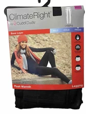 Climate Right Frigid Legging Base Layer Plush Warmth Cuddl Duds XSmall Black New