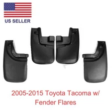 4 Pcs OE Style Mud Flaps Mud Guards Splash For 05-15 Tacoma w/ Fender Flares