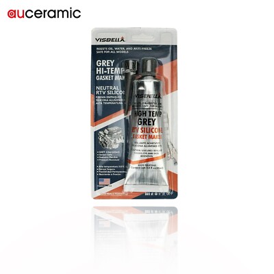 VISBELLA High Temp Sealant Neutral RTV Silicone Gasket Maker Grey 3oz for Gasket
