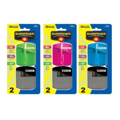 BAZIC Dual Blades Sharpener w/ Square Receptacle (2/Pack)
