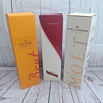 Veuve Clicquot Moet Chandon G.H.Mumm Champagne Empty Gift