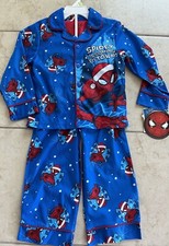 Festive Spiderman Christmas 2 Pc Pajamas NWT SZ 6 Marvel Warm And Cozy