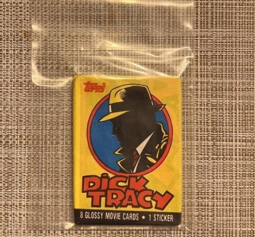 Topps Wax Pack Dick Tracy carte collezionabili film lucide CONFEZIONE UNICA sigillata - Foto 1 di 2
