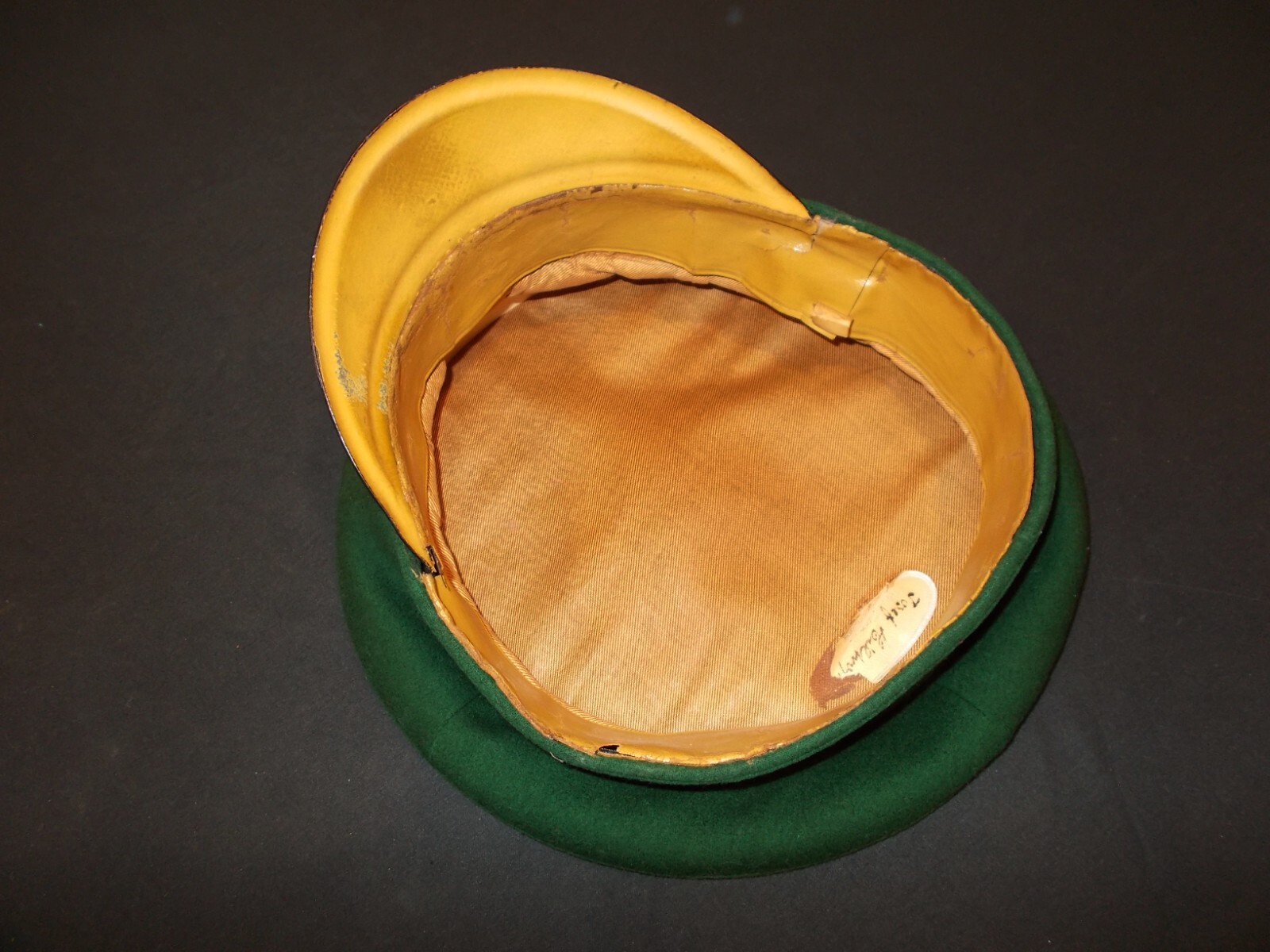 WW1 Imperial Prussian Saxony Jäger Schirmmütze - OFFICER VISOR CAP - NAMED!