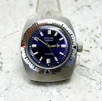 Wostok Vintage USSR Sowjetisch Uhr Amphibie Taucher Geschenk Für Herren Idee