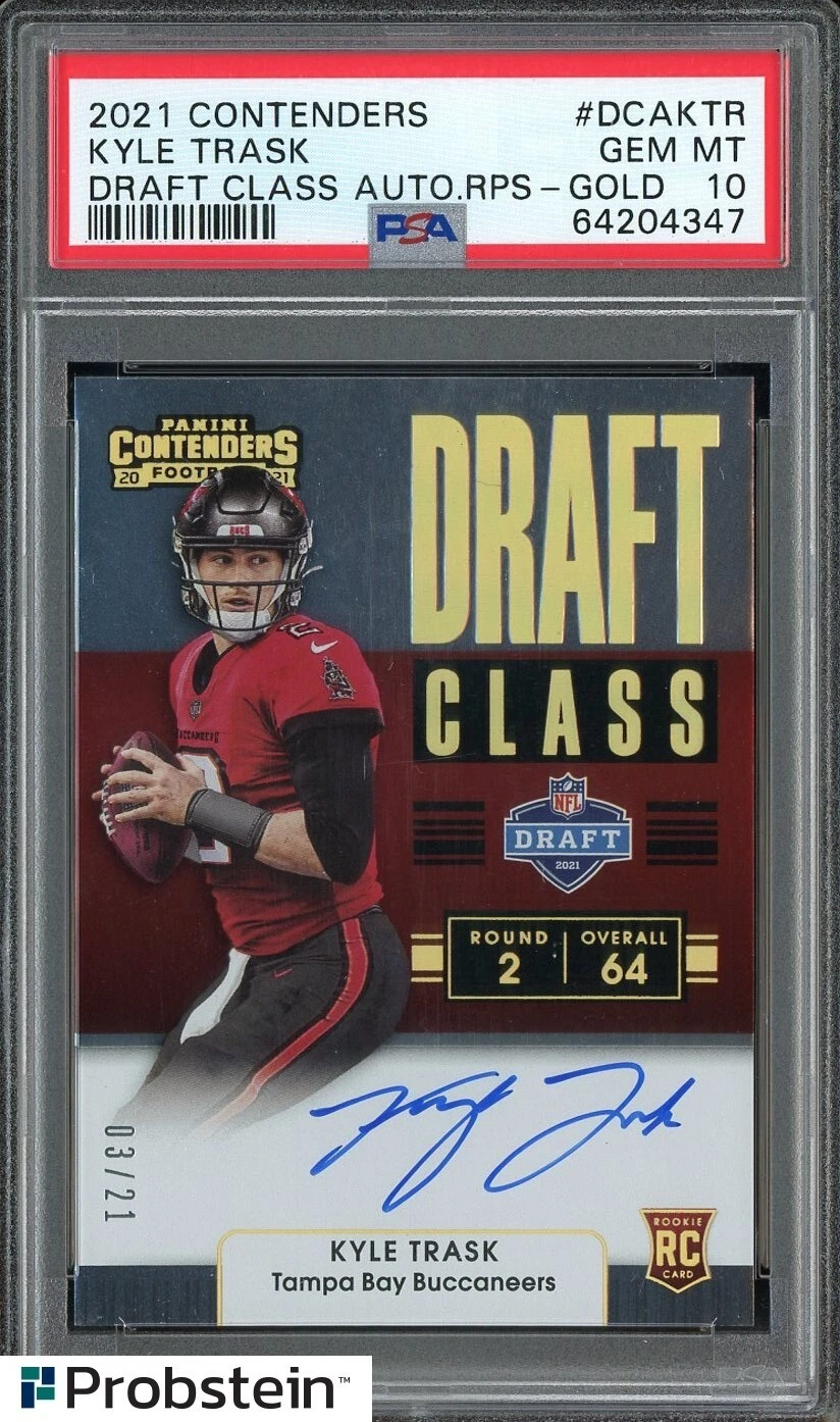 Kyle Trask Panini Contenders Draft Class Autographs Rps #DCAKTR Gold