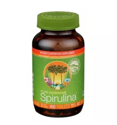 Hawaiian Spirulina 400 tablets 500 mg Vegan Immune Heart Cells