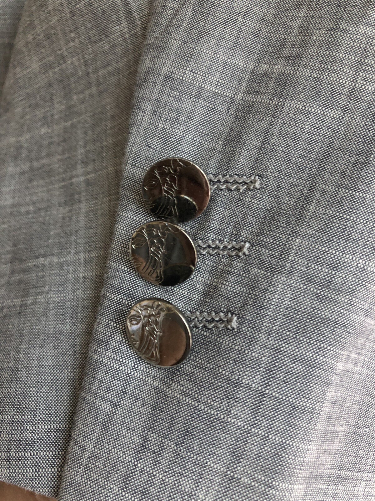 Versace Collection Wool Blend Gray Blazer Jacket … - image 6