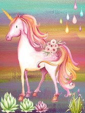 Unicorn Nursery art, unicorn wall art, unicorn art poster. Size 8x10"